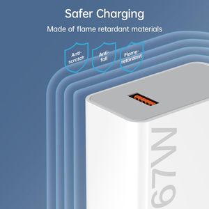 Chargeur 67W Turbo 6A Adaptateur secteur USB rapide Prise US pour Xiaomi 15 14 13 Pro Lite Redmi Note K80 K60 Poco F5 X5 <span class=keywords><strong>F4</strong></span> - Product Image 4