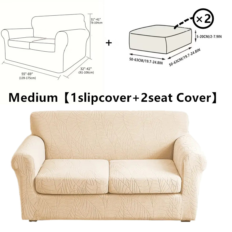 Beige-Medium-Funda 1 + Funda 2 Asiento