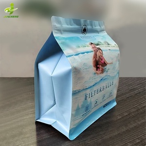 Bao Bì Nhựa Nhiều Lớp In Tùy Chỉnh Túi Đáy Phẳng Có Khóa Kéo Đóng Kín Tám Mặt Giấy Bạc Mờ Có Khóa Kéo - Product Image 5