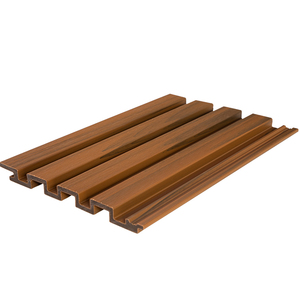 Panneaux muraux YIGE WPC Great Wall imperméables et ignifuges à motif géométrique moderne pour cour extérieure, grille de clôture co-extrudée - Product Image 1