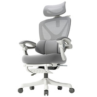 Chaise de bureau ergonomique, chaise d'ordinateur, chaise de jeu, soutien lombaire, pivotante, en maille, accoudoirs réglables en hauteur, moderne et minimaliste