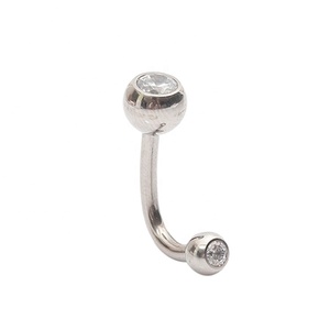 Fuxuan G23 titanio internamente filettato J bilanciere ricurvo anelli ombelico ombelico <span class=keywords><strong>Piercing</strong></span> - Product Image 5