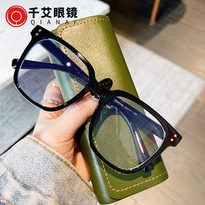 Gafas Qianai con Montura Cuadrada TR90, Anti Luz Azul, Unisex, Lentes AC Extra Anchas, Remaches de Puntos T1 20098 - Product Image 1