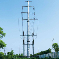 Haute tension 110kv/132kv ligne électrique de transmission de treillis de tour en acier angulaire Towe