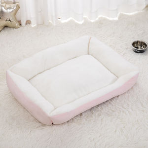 Rahat yüksek kalite pembe kare Pet kedi yatak makinesi yıkanabilir pamuk büyük orta küçük köpek ve kedi serme yatak Pet yatak - Product Image 3