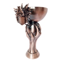 Artisanat en métal personnalisé Trophée griffe de dragon en bronze antique Sculpture d'art oriental pour récompense de champion Créature mythique à collectionner