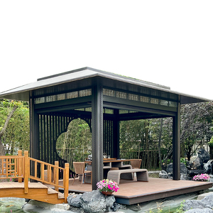Mobilier extérieur manuel Pergola à persiennes <span class=keywords><strong>murale</strong></span> autoportante en aluminium en usine Pergola de toit à persiennes 4x4 - Product Image 1