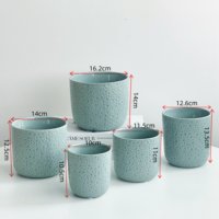 Grosir kustom vas bunga keramik dekorasi taman Pot bunga tanaman Pot bulat kecil dalam ruangan Pot bunga dekoratif
