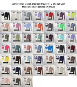 Ensemble de yoga de haute qualité avec étiquettes originales LLL, comprenant un soutien-gorge de <span class=keywords><strong>sport</strong></span>, une veste zippée et des leggings <span class=keywords><strong>Lemon</strong></span> Align pour femmes, vêtements de fitness - Product Image 5