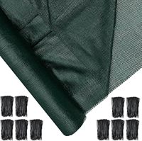 Filet pare-soleil vert foncé en HDPE anti-UV pour serre et jardin, filet d'ombrage écologique recyclé