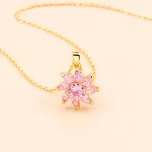 JHT205 Fashion 18 K banhado a ouro joia de diamante duplo coração conjunto de joias da moda conjunto de joias femininas para casamento