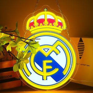 Letreiro <span class=keywords><strong>Neon</strong></span> Esportivo com Logo de Time de Futebol, Decoração de Parede LED USB para Quarto, Caverna do Homem, Presente de Aniversário e Natal para Meninos - Product Image 1