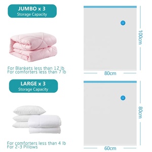 USA Túi Lưu Trữ Nén Chân Không 8 Cái Đặt Vải Túi Chân Không Lưu Trữ Van - Product Image 4