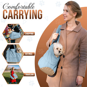 Индивидуальная водонепроницаемая экологичная портативная дорожная сумка-шоппер из полиэстера, роскошная сумка-переноска для маленьких собак - Product Image 4