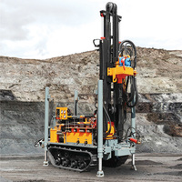 Plateformes de forage de puits d'eau à moteur diesel, boîte de vitesses, roulement PLC, profondeur max. 300m, mobilité sur roues/chenilles, prix compétitif, en promotion