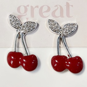 Accessoires de mode Version Red Cherry Butterfly Love, fleur à cinq pétales, coiffe, fleur pour vêtements, breloque pour étui à accessoires, matériaux - Product Image 5