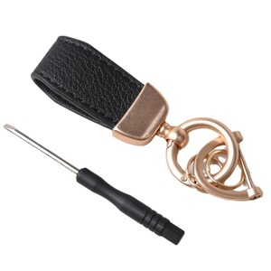 Llavero de cuero corto de estilo francés de gama alta, regalo colgante bonito, mosquetones promocionales Premium - Product Image 5
