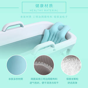 Coussin de bain ergonomique pour adultes, coussin de dossier portable avec support de tête, couleur bleue YW202015 - Product Image 5