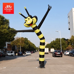 360 Gonflable Fly Sky Guy Marionnette 5m Publicité Danse Tube Dessin Animé Petite Abeille Jaune Air Ciel Flying Dancer - Product Image 1