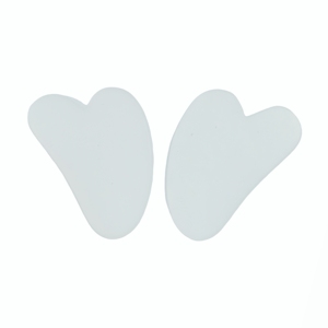 Heart Shaped nature <b>jade</b> Facial Massager White Stone Gua Sha Board Face Care Tool - Product Image 2
