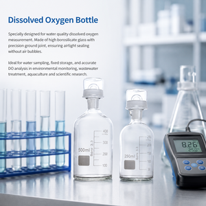 Bouteille en verre borosilicate Degao pour oxygène dissous 250ml/500ml avec bouchon en verre taillé pour les tests de qualité de l'eau BOD - Product Image 2