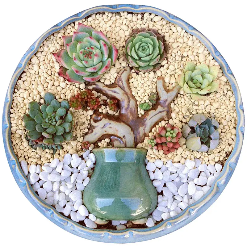 Vendita calda rami di albero in ceramica ornamenti decorativi tronchi d'albero paesaggio vasi da fiori succulenti giardinaggio bonsai di porcellana