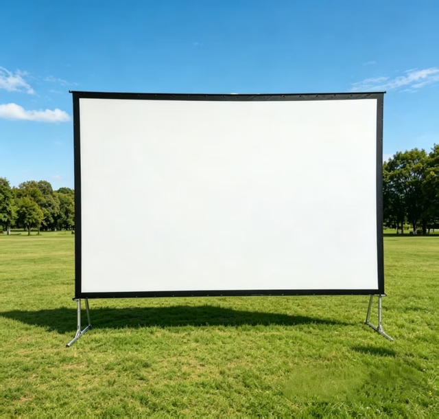 Fast Fold Aluminum Projection Screen 220 Inch 16:9  Rear for Outdoor Home Theater Camping Projector Screen with Flight case