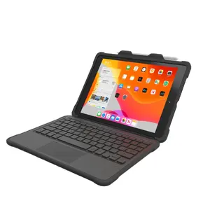 批发平板电脑键盘对开触摸iPad键盘盒与iPad 10.2 10.5兼容，带触控板和笔插槽