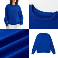 Sweat-shirt classique à col rond en molleton français 450 g/m² 100 % coton, coupe ample unisexe, personnalisable