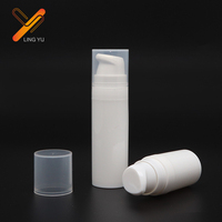 Flacon pompe airless en plastique PP de 5 ml, 10 ml, 15 ml, petit format, avec impression sérigraphique pour sérum et lotion de soin de la peau