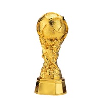 Championnat de football Or Argent Bronze Récompense du joueur Trophée du ballon d'or du football Modèle Souvenir du fan