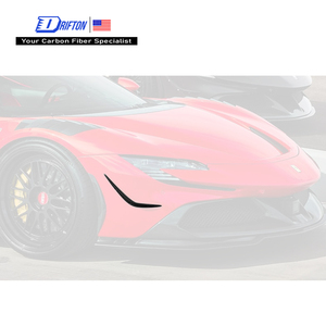 Ailerons avant style R en fibre de carbone entièrement visibles pour Ferrari SF90 - Product Image 1