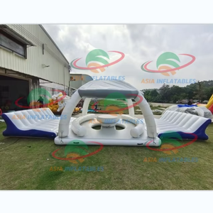 Plataforma Flotante Inflable Personalizada, Isla Flotante Inflable, Cabaña Acuática Inflable con Tienda de Campaña - Product Image 5