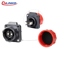 Conector Circular de Alimentación CNLINKO DL28 de Plástico, IP68 IPX9K, Impermeable, 50A, Alta Corriente, Tamaño Pequeño, Conector Industrial