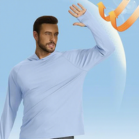 Chemise de pêche décontractée personnalisée en polyester à séchage rapide, écologique, pour hommes, manches longues, protection UV UPF 50, avec trous pour les pouces, vente en gros
