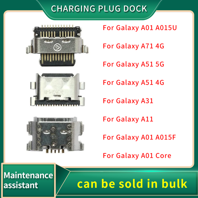 Charging Plug Dock Micro USB Jack Connector Socket Port For Samsung Galaxy A01 Core A015F A015U A11 A31 A51 A71 Type-C Charger