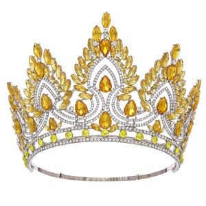 La corona della sposa del campione del concorso di bellezza di lusso mostra la festa della <span class=keywords><strong>regina</strong></span> perfetta corona rotonda barocca - Product Image 4
