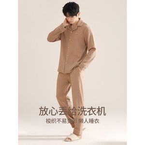 <span class=keywords><strong>Pigiama</strong></span> <span class=keywords><strong>da</strong></span> <span class=keywords><strong>Uomo</strong></span> <span class=keywords><strong>in</strong></span> <span class=keywords><strong>Cotone</strong></span> di Alta Qualità, Maniche Lunghe, Taglie Grandi, Stile Semplice, Indossabile Anche Come Abbigliamento <span class=keywords><strong>da</strong></span> Casa - Product Image 3