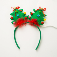 Bandeau de cheveux de Noël créatif fait main unisexe avec nœud et motif de renne, cadeau de Noël