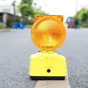Easily mounted on beacons traffic barricade flash warning solar light barricade flasher light
