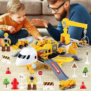 Ensemble de 25 jouets de <span class=keywords><strong>construction</strong></span> de transport, avions et véhicules pour enfants, camion jouet en métal moulé sous pression - Product Image 2