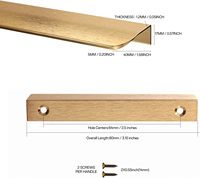 Poignées de meuble réglables et durables BOKE en or satiné pour tiroirs de cuisine, chambre et villa, 3,15 pouces