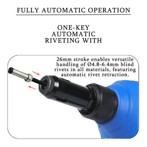 Pistolet à rivets électrique industriel sans fil RL-T1-20V à moteur brushless, force de traction super puissante 20000N, outil pour rivets de 2,4-6,4 mm – Offre Spéciale - Product Image 2