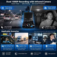 Caméra de véhicule 4G AI AT703 pour la sécurité des taxis et des services de transport en libre-service avec trois caméras