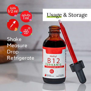 Offre Spéciale OEM Gouttes de vitamine B12 Vitamine B12 Vegan B12 Vitamine 5000 MCG Méthylcobalamine B12 Supplément liquide - Product Image 5