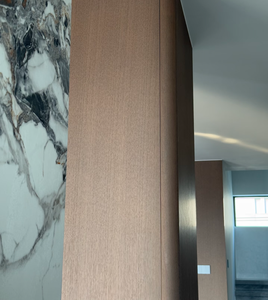 Panneau mural moderne de luxe, texture bois brun clair personnalisée, résistant à l'humidité, pour chambre, salle à manger, extérieur, décoration murale intégrée - Product Image 4