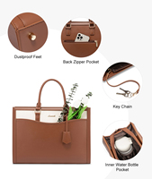 LOVEVOOK Nouveau Sac à Ordinateur Portable en Cuir 15,6 Pouces, Design Personnalisé OEM, Ensemble de 2 Pièces : Sac à Main et Sacoche Messager pour Ordinateur