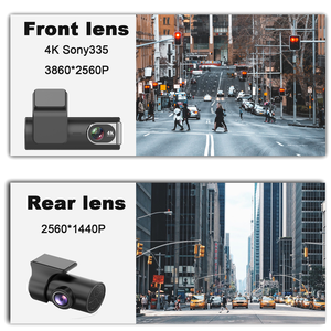 자동차 용 미니 4K 대시 캠 비디오 카메라 전면 및 후면 듀얼 렌즈 4k 대시 카메라 4k + 2k 대시 캠 GPS 와이파이 자동차 <span class=keywords><strong>DVR</strong></span> HD 4k 대시 캠 - Product Image 5