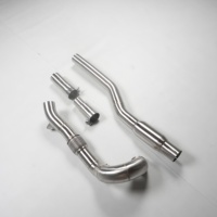 JIA JUN Audi S3 2.0T 304 Acier inoxydable soudé TIG Joint de soudure doré Performance Downpipe Catalyseur à trois voies Échappement