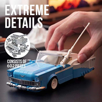 PB8803 MOC Blue Roadster 2 1 Modèle de Voiture de Sport 1:32 Jouet de Construction Éducatif à Assembler Soi-même Matériau ABS 602 Pièces